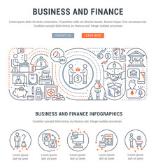 Vector Banner of Business and Finance.