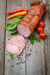 Homemade Hot Pork Tenderloin with Herbs and Spices
