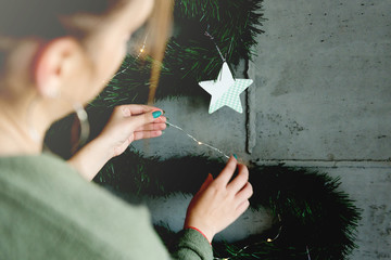 Decorating Christmas tree