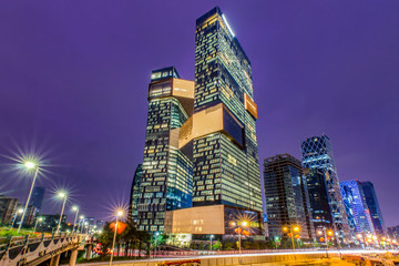 Night view of new Tencent Building