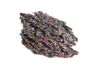 Macro mineral stone Carborundum on white background