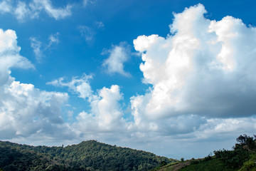 The beauty of the sky When light hits the clouds and mountain.