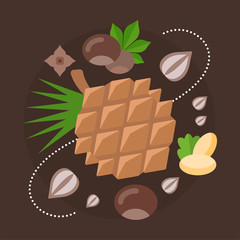 Vector Illustration of Nuts.