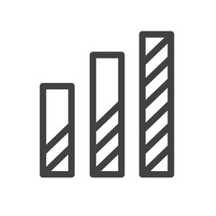 Bar chart vector icon