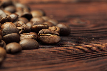 Roasted coffee beans background