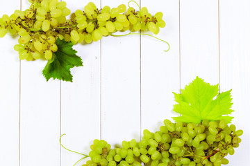 grape on wooden background