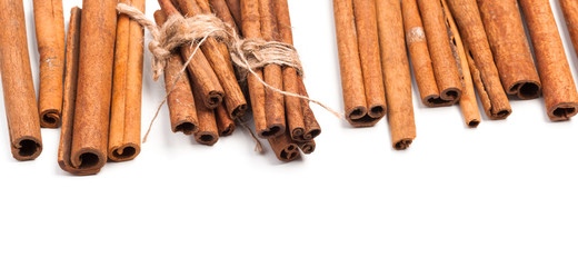 cinnamon isolated on white background