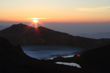 草津白根山　湯釜