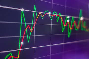 Stock exchange market graph. Finance, exconomic, business concept.