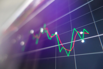 Stock exchange market graph. Finance, exconomic, business concept.
