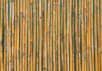 background of decorative old bamboo wood  fence wall texture