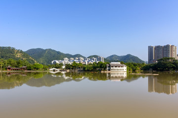 Fototapeta na wymiar West Lake Park, Tai Po, Meizhou
