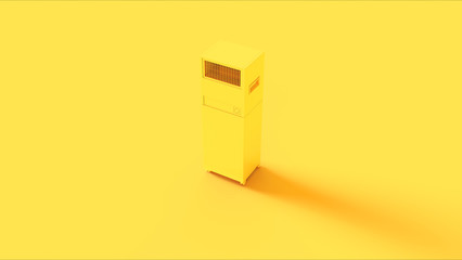Yellow Office Server Room Cooler 3d illustration 3d render