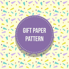 Naklejka premium vector abstract gift paper seamless pattern template in peach purple color