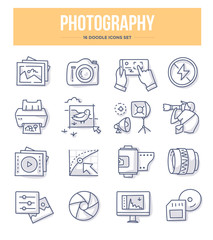 Photography Doodle Icons