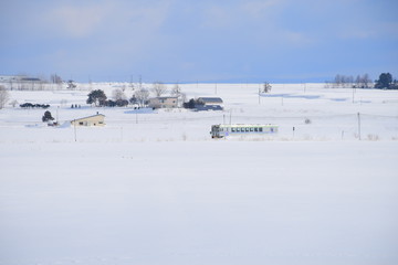 雪原を行く列車