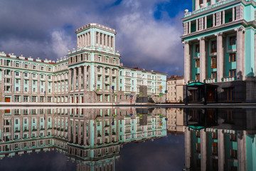 Puddle City Reflection, Norilsk
