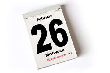26. Februar 2020 Aschermittwoch