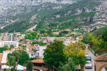 Fototapeta premium KRUJA, ALBANIA -September 2018: view of the city, the city of the birth of the national hero Scanderbeg.