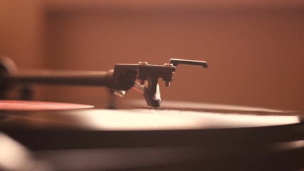 vintage vinyl record player. launch