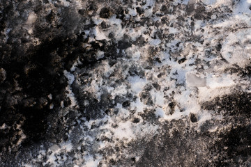 Texture of ice on baikal lake in winter. Cracked ice texture.