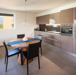 Beautiful modern kitchen with new appliances