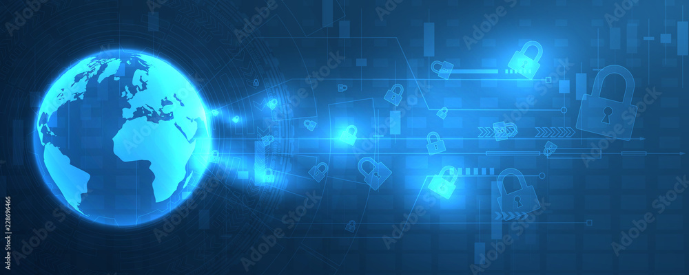Canvas Prints technology security concept. modern safety digital background. protection of personal data. vector i