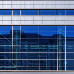 Fototapeta na wymiar Facade of modern building. Architectural background.