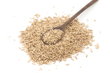 Pile of Raw wholegrain oats