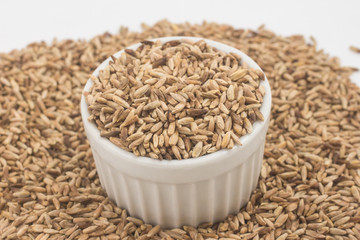 Raw Rye in a bowl