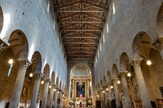 Cathedral of San Zeno Interiors - Pistoia Italy