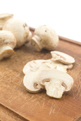 Mushroom champignon sliced