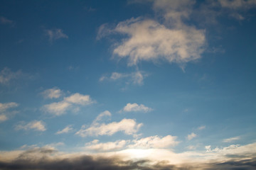 Fototapeta na wymiar Sunny Blue Sky and Clouds
