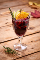 winter drink with berries