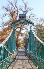 Opole - a penny bridge (most groszowy) on miller channel (kanał młynówka) - obrazy, fototapety, plakaty