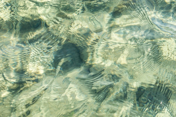 Sea surface as abstract natural background. Close up. Top view.