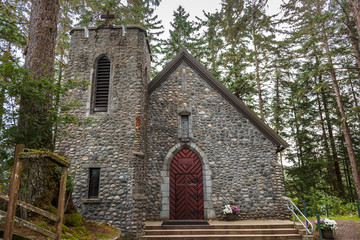 September 08 2018 Juneau Alaska. Sainte Therese church near Juneau Alaska
