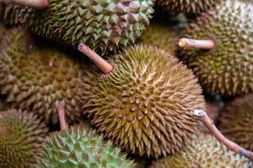 Naklejka na ściany i meble Details of the Exotic Asian Fruit Durian 