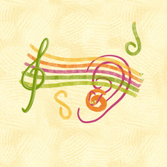 hand painted fingerprint worms panel illustration
