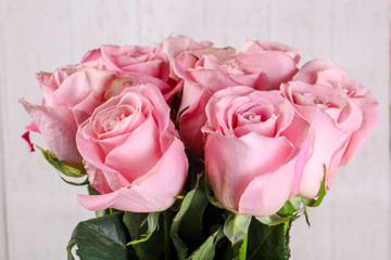 Pink roses bouquet