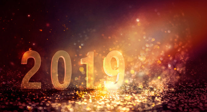 New Year shiny abstract background