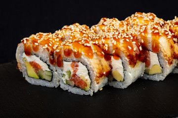 Japanese roll with eel