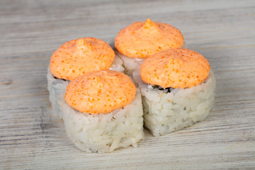 Japanese roll with prawn