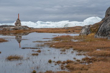 Blick auf den Eisfjord bei Illulissat