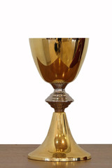 Golden sacred chalice, church of Saint Matthew in Stitar, Croatia 