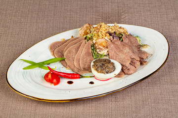 Sliced beef tongue snack
