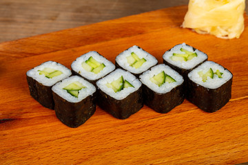 Japanese roll with cucumber