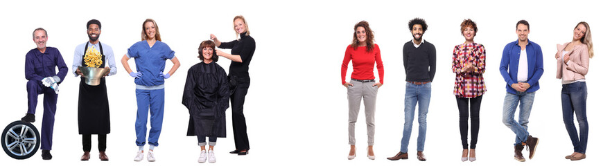 Group of people with different professions