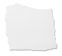 white paper ripped message torn