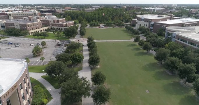 Aerial of UCF College Campus in Orlando Florida